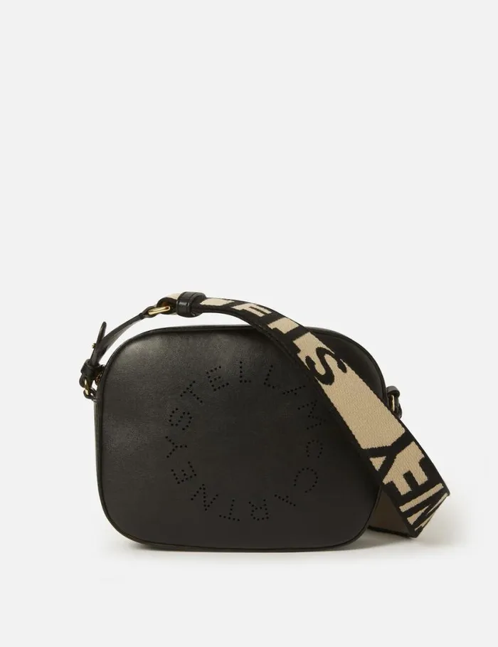 Women Logo Crossbody Camera Bag Black Stella McCartney Crossbody Bags
