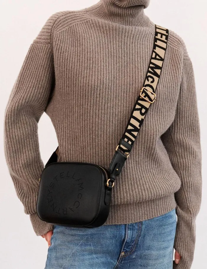 Women Logo Crossbody Camera Bag Black Stella McCartney Crossbody Bags Women Logo Crossbody Camera Bag Black Stella McCartney Crossbody Bags