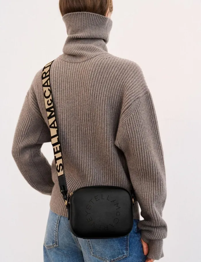 Women Logo Crossbody Camera Bag Black Stella McCartney Crossbody Bags Women Logo Crossbody Camera Bag Black Stella McCartney Crossbody Bags
