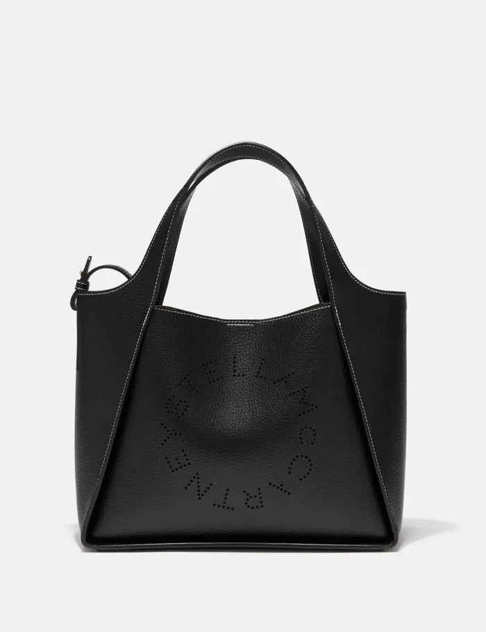Women Logo Grainy Alter Mat Crossbody Bag Black Stella McCartney TopHandle Bags