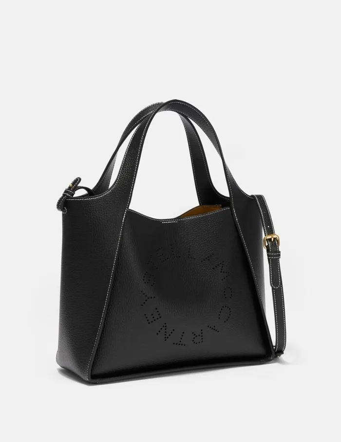Women Logo Grainy Alter Mat Crossbody Bag Black Stella McCartney TopHandle Bags