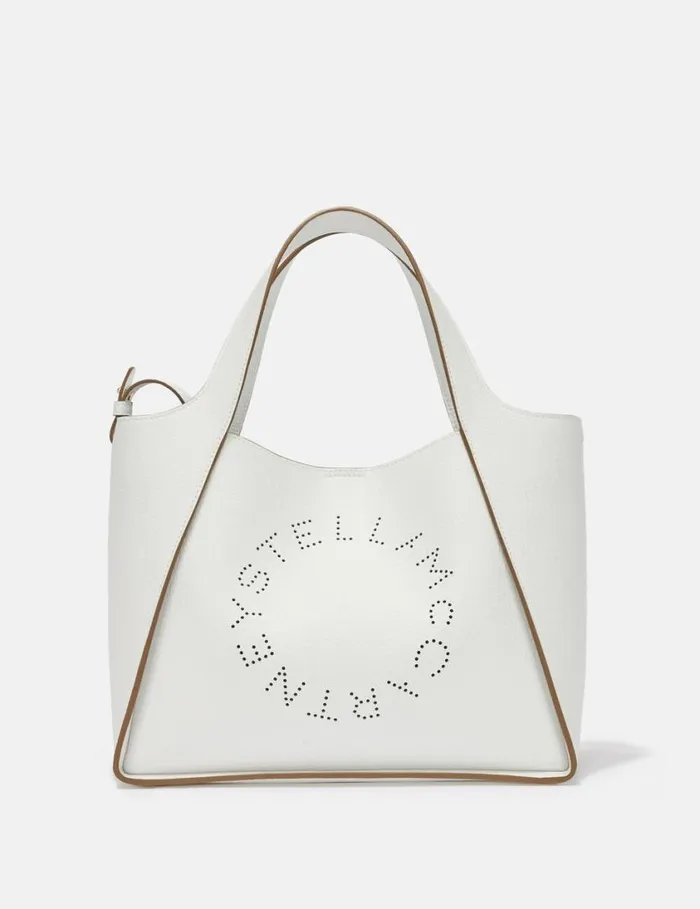Women Logo Grainy Alter Mat Crossbody Bag Pure White Stella McCartney TopHandle Bags