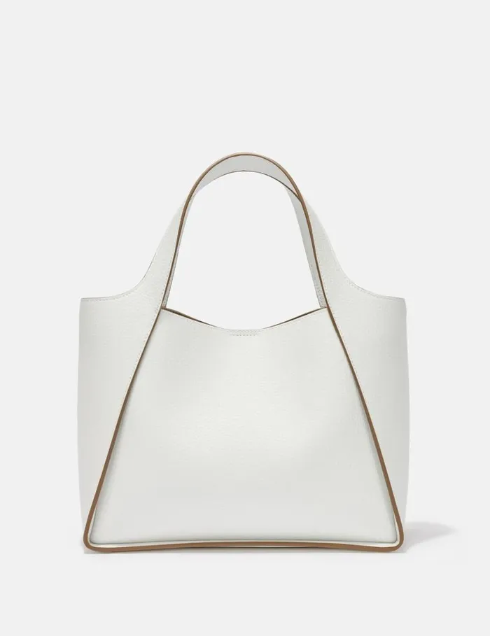 Women Logo Grainy Alter Mat Crossbody Bag Pure White Stella McCartney TopHandle Bags Women Logo Grainy Alter Mat Crossbody Bag Pure White Stella McCartney TopHandle Bags