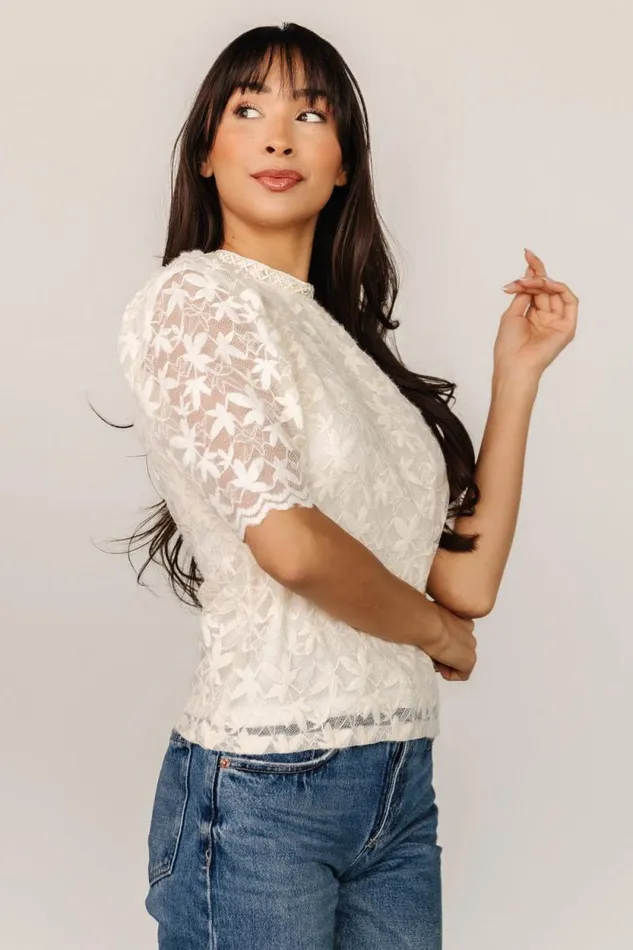 Women Lottie Lace Top Cream Baltic Born Blouses and Shirts Women Lottie Lace Top Cream Baltic Born Blouses and Shirts