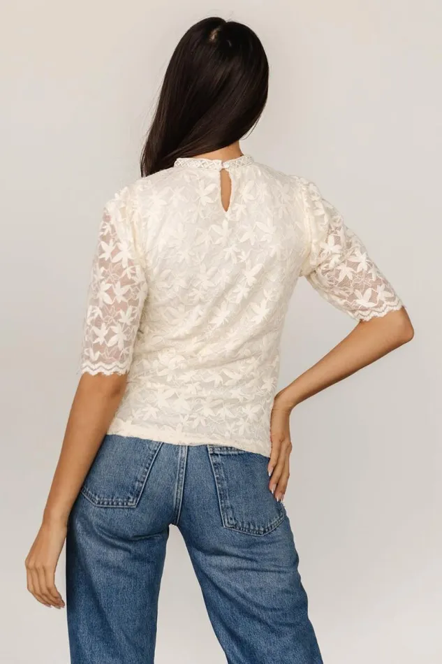 Women Lottie Lace Top Cream Baltic Born Blouses and Shirts Women Lottie Lace Top Cream Baltic Born Blouses and Shirts