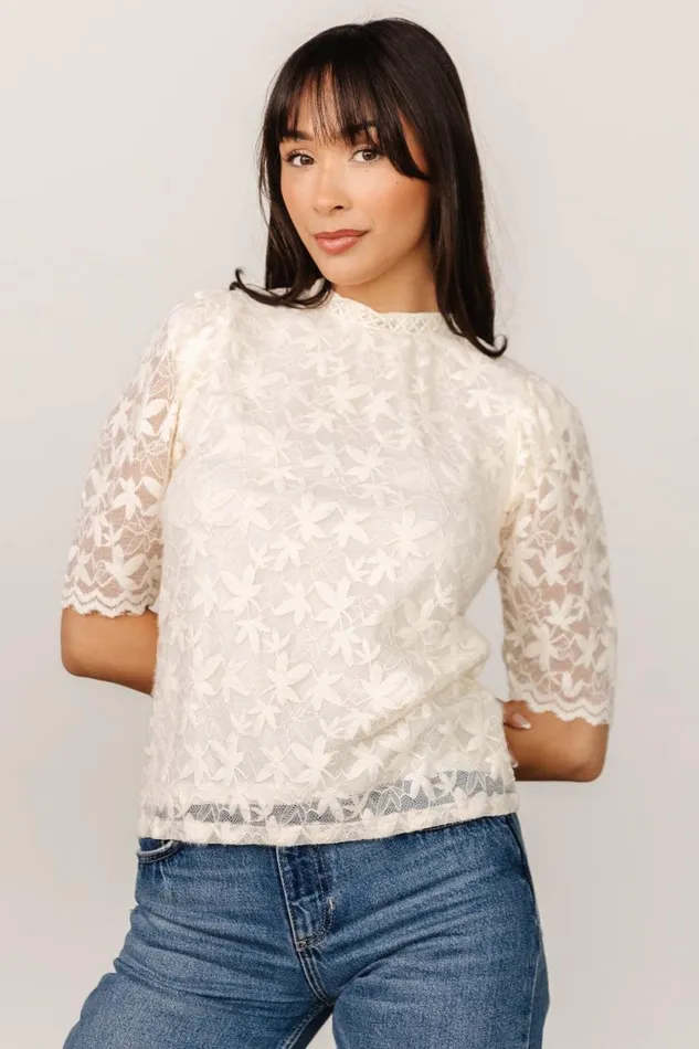 Women Lottie Lace Top Cream Baltic Born Blouses and Shirts Women Lottie Lace Top Cream Baltic Born Blouses and Shirts