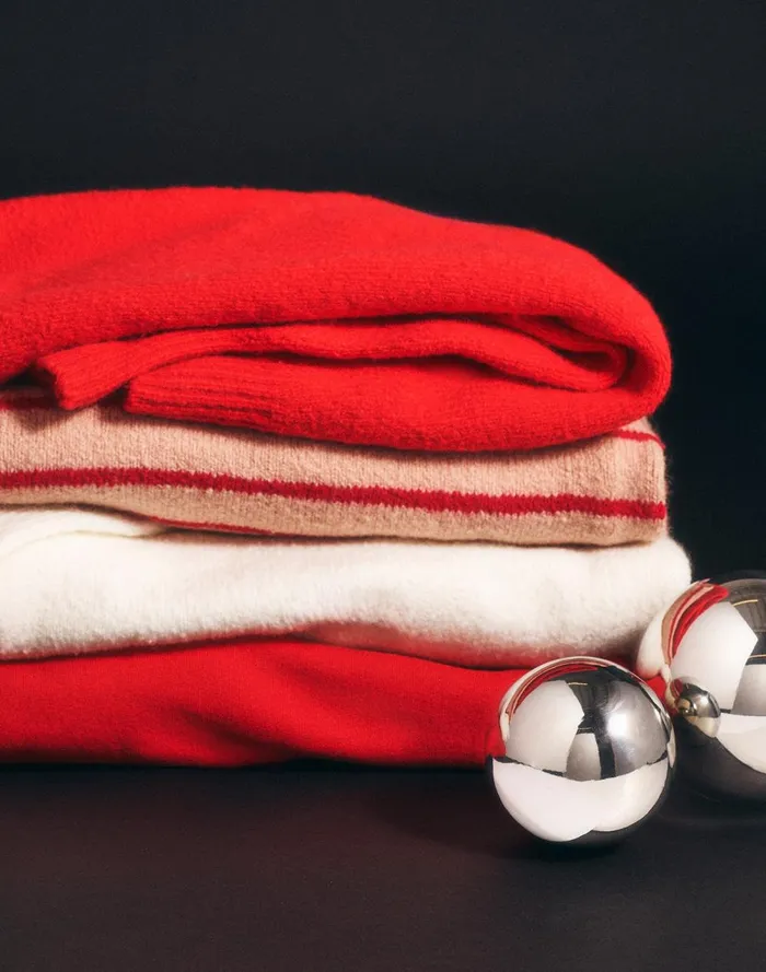 Women Loungewear Madewell LongSleeve FunnelNeck Sweatshirt Bright Cherry