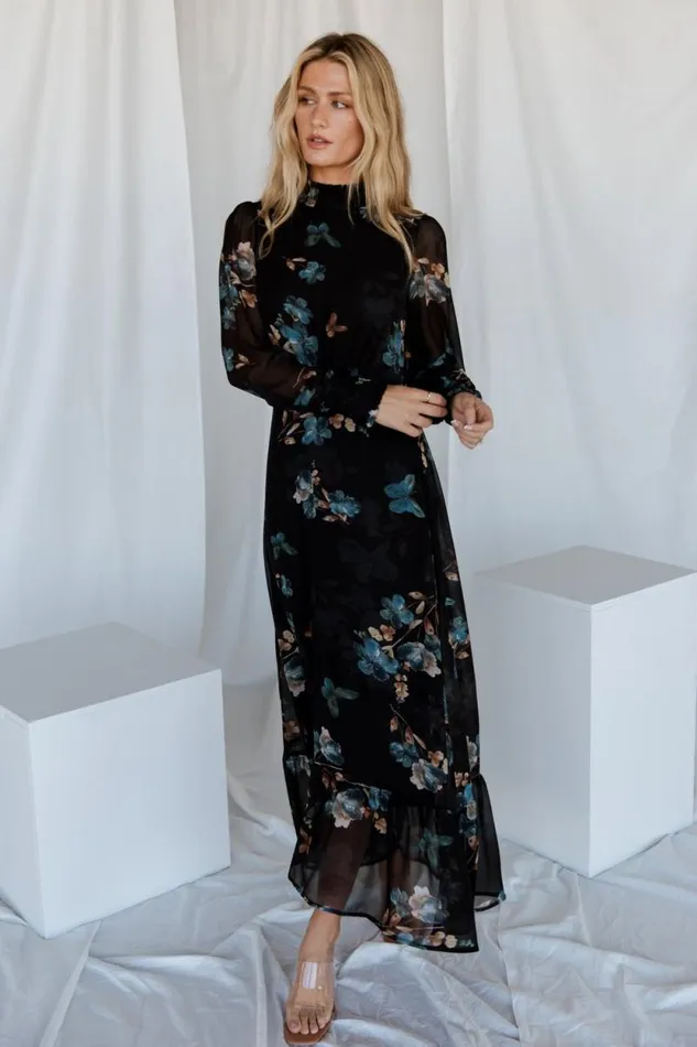 Women Luciana Maxi Dress Black Blue Baltic Born Maxi Dresses Women Luciana Maxi Dress Black Blue Baltic Born Maxi Dresses