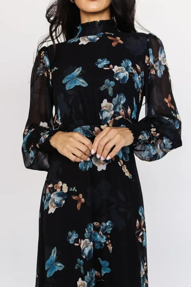 Women Luciana Maxi Dress Black Blue Baltic Born Maxi Dresses Women Luciana Maxi Dress Black Blue Baltic Born Maxi Dresses