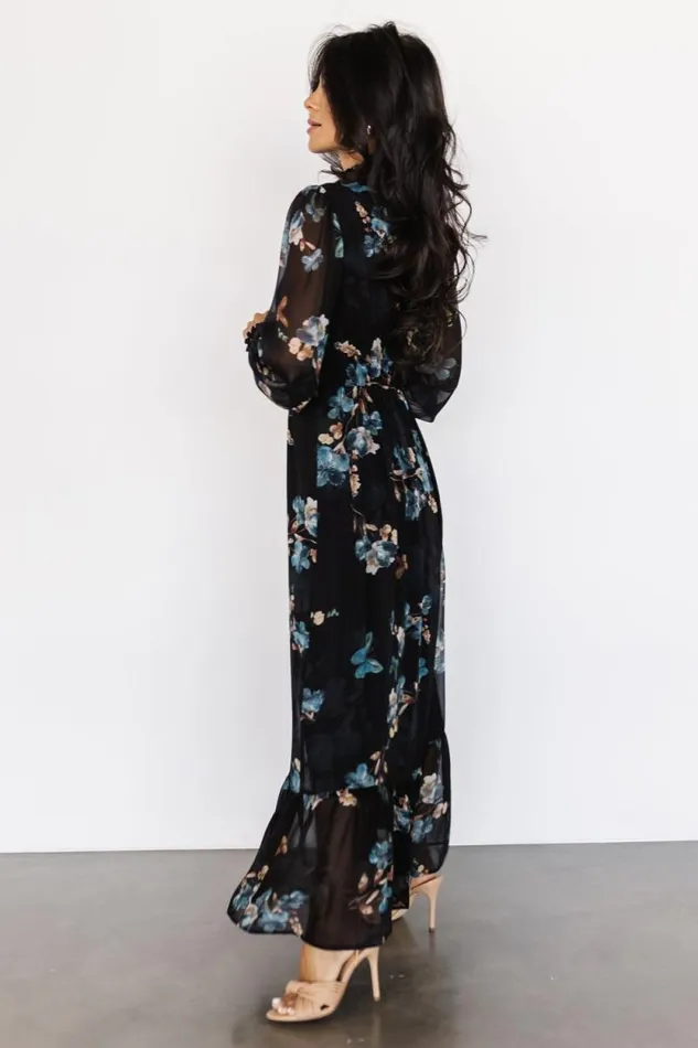 Women Luciana Maxi Dress Black Blue Baltic Born Maxi Dresses Women Luciana Maxi Dress Black Blue Baltic Born Maxi Dresses
