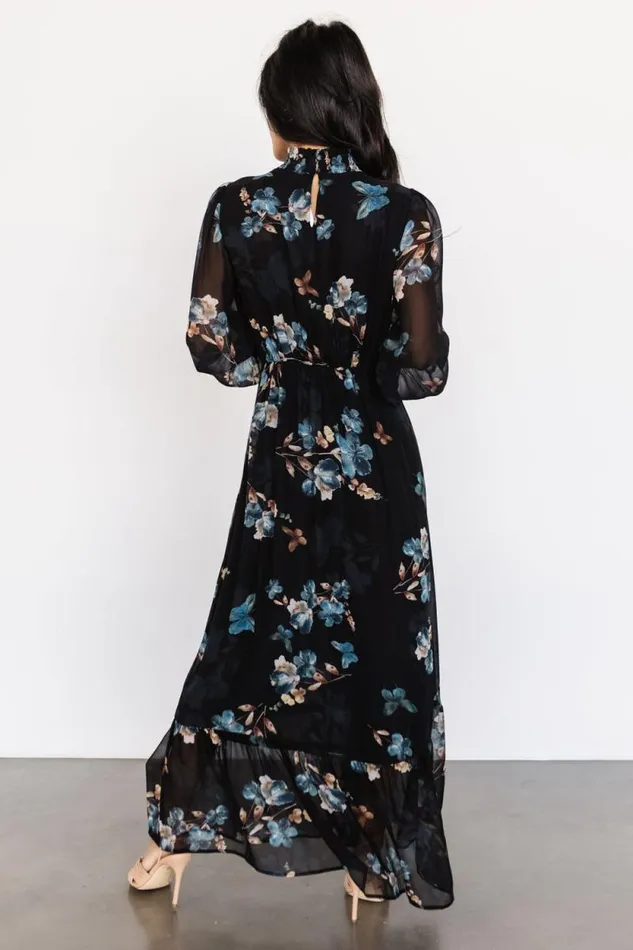 Women Luciana Maxi Dress Black Blue Baltic Born Maxi Dresses Women Luciana Maxi Dress Black Blue Baltic Born Maxi Dresses