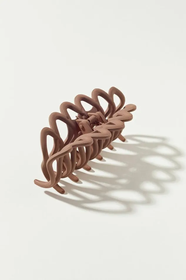 Women Lucky Brand Hair Accessories Criss Cross Claw Clip Dark Brown Women Lucky Brand Hair Accessories Criss Cross Claw Clip Dark Brown