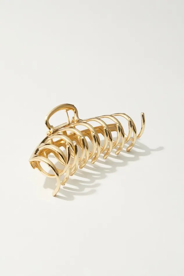 Women Lucky Brand Hair Accessories Metal Claw Gold