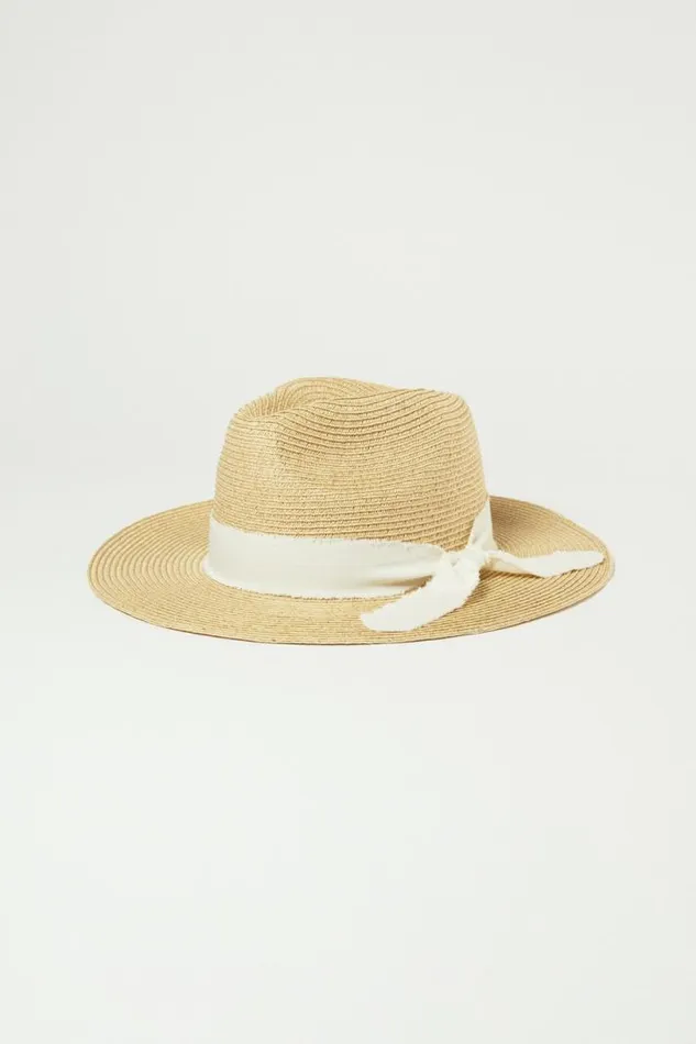 Women Lucky Brand Hats Cream Ribbon Ranger Hat Natural