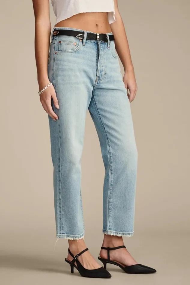 Women Lucky Brand Jeans 90s Loose Crop Sky High