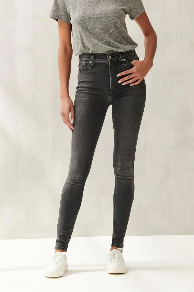 Women Lucky Brand Jeans Uni Fit High Rise Skinny Jean Global Grey