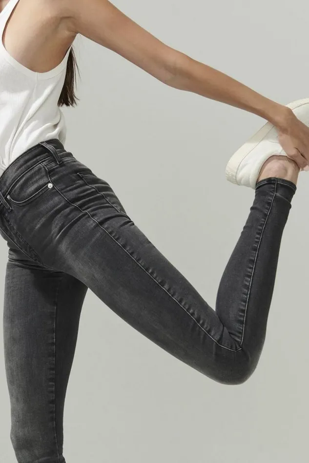 Women Lucky Brand Jeans Uni Fit High Rise Skinny Jean Global Grey