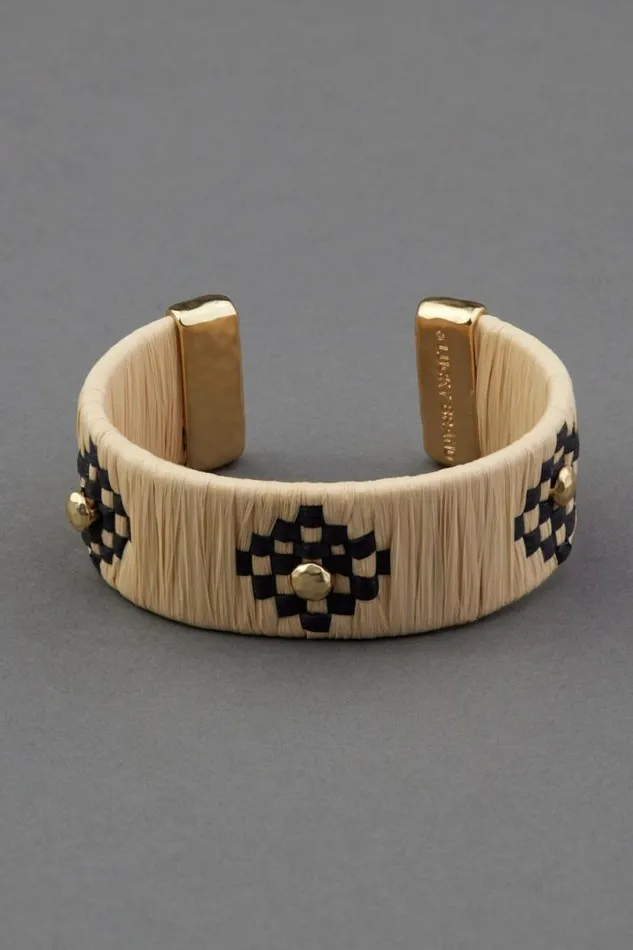 Women Lucky Brand Jewelry Geometric Rafia Woven Bracelet Gold