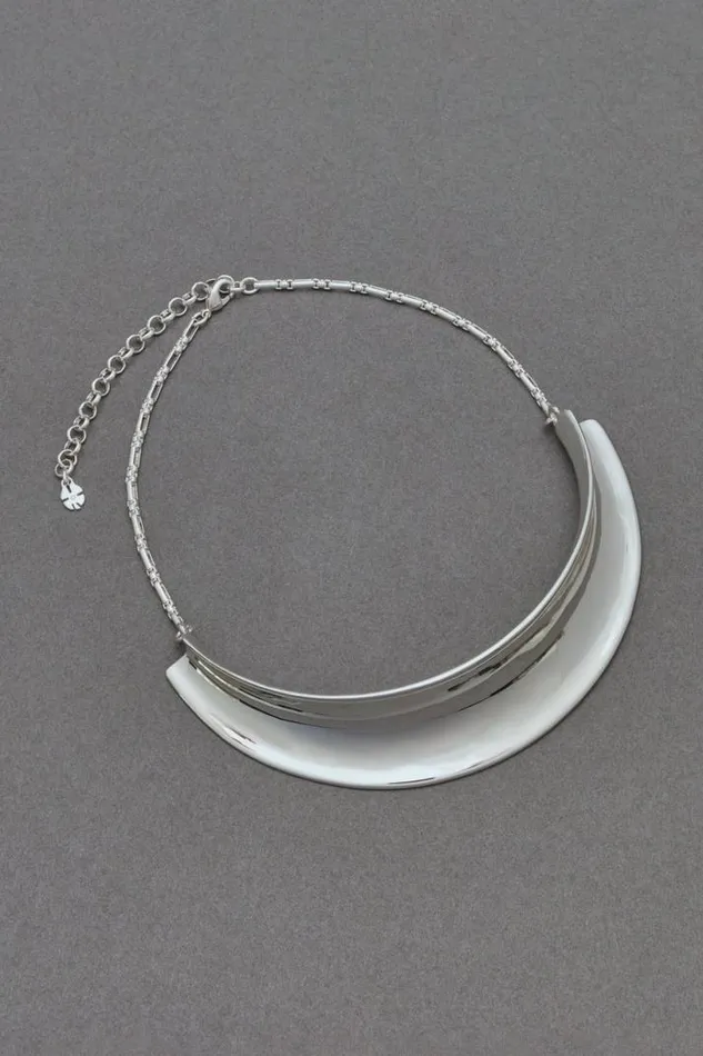 Women Lucky Brand Jewelry High Shine Chunky Collar Silver