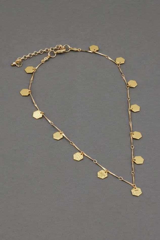 Women Lucky Brand Jewelry Modern Charm Necklace Gold