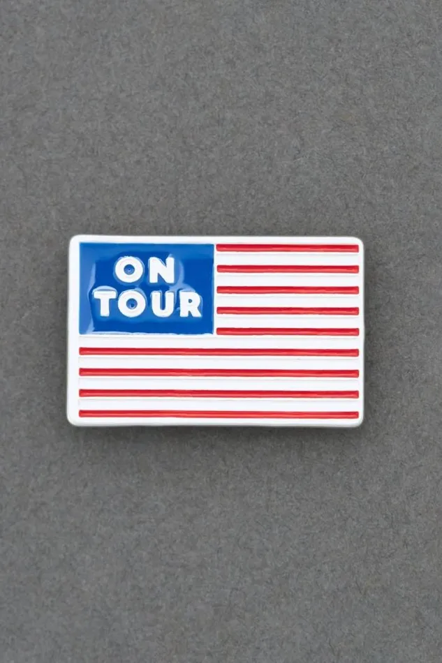 Women Lucky Brand Jewelry On Tour Enamel Pin Silver