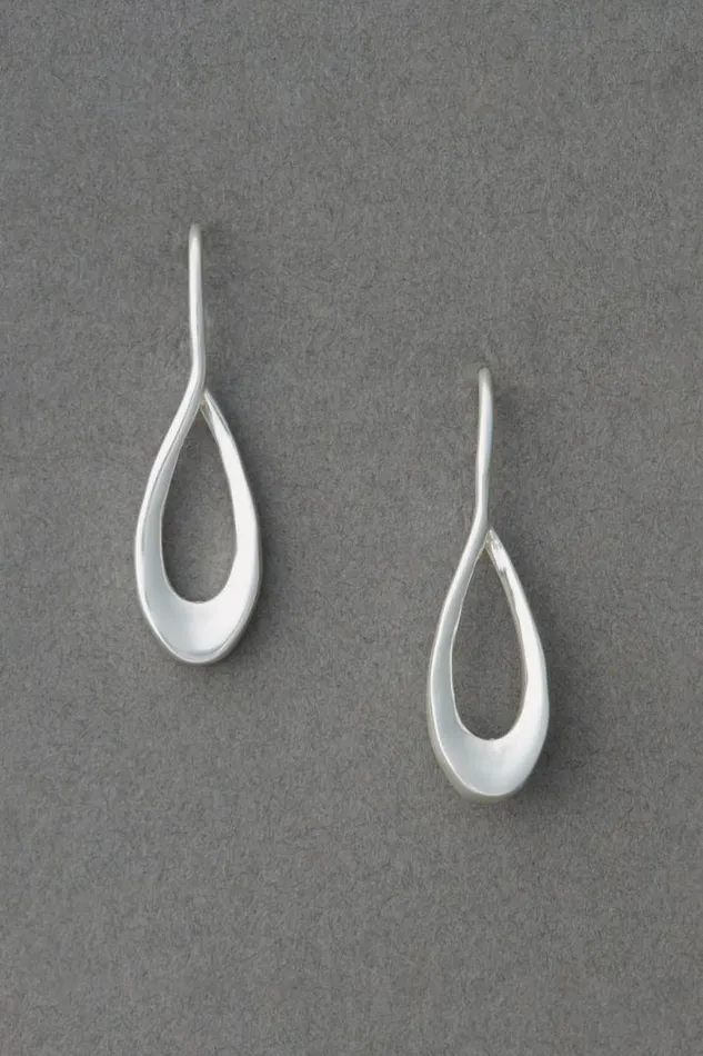Women Lucky Brand Jewelry Teardrop Threader Earring Silver