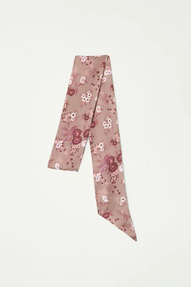 Women Lucky Brand Scarves and Bandanas Floral Silky Skinny Scarf Medium Dark Pink Women Lucky Brand Scarves and Bandanas Floral Silky Skinny Scarf Medium Dark Pink