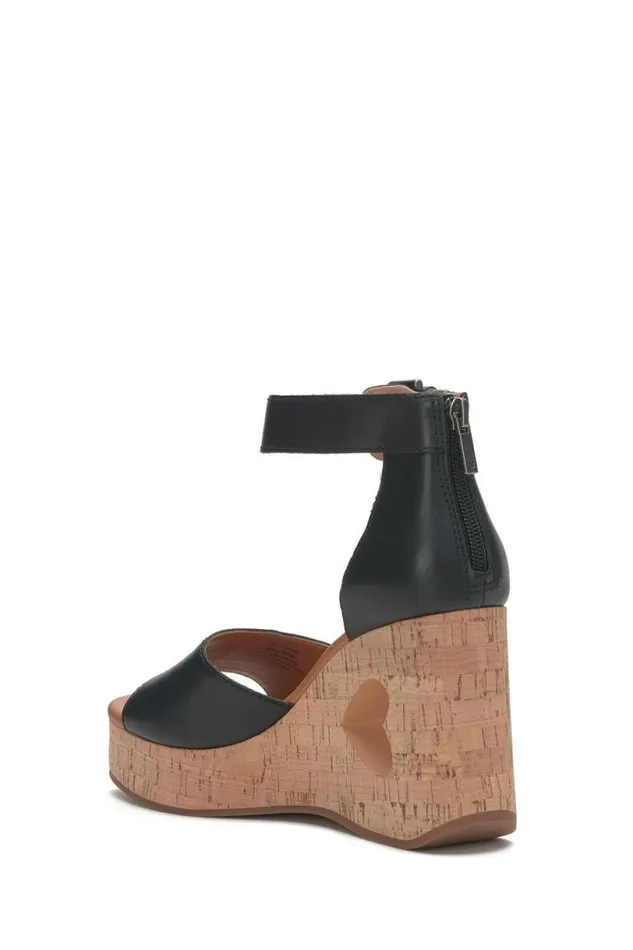 Women Lucky Brand Shoes Himmy Cork Wedge Black