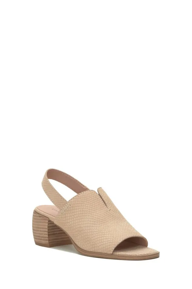 Women Lucky Brand Shoes Jaila Muled Heel Medium Light Beige