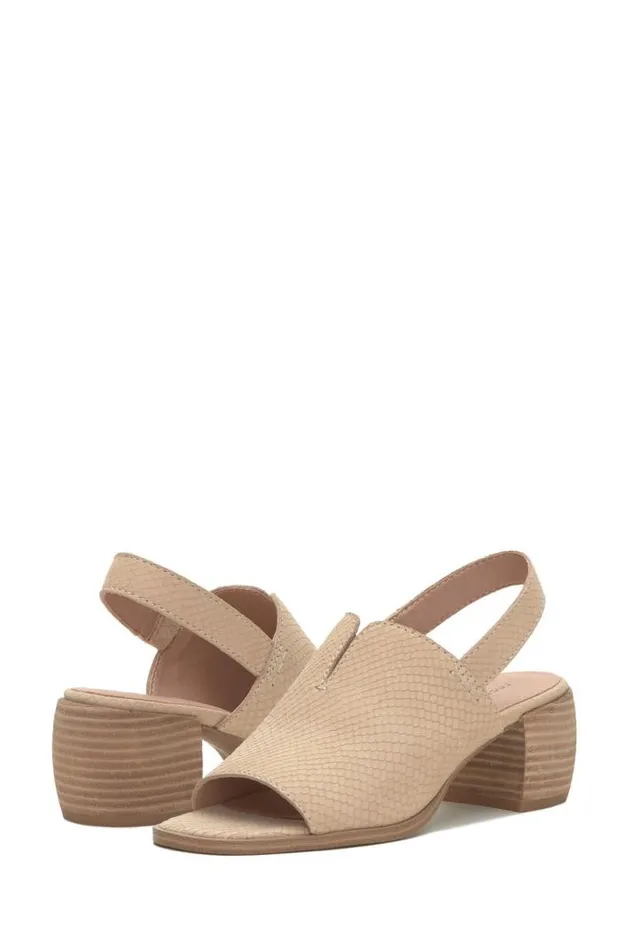 Women Lucky Brand Shoes Jaila Muled Heel Medium Light Beige