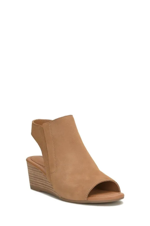 Women Lucky Brand Shoes Movisa Wedge Medium Dark Beige