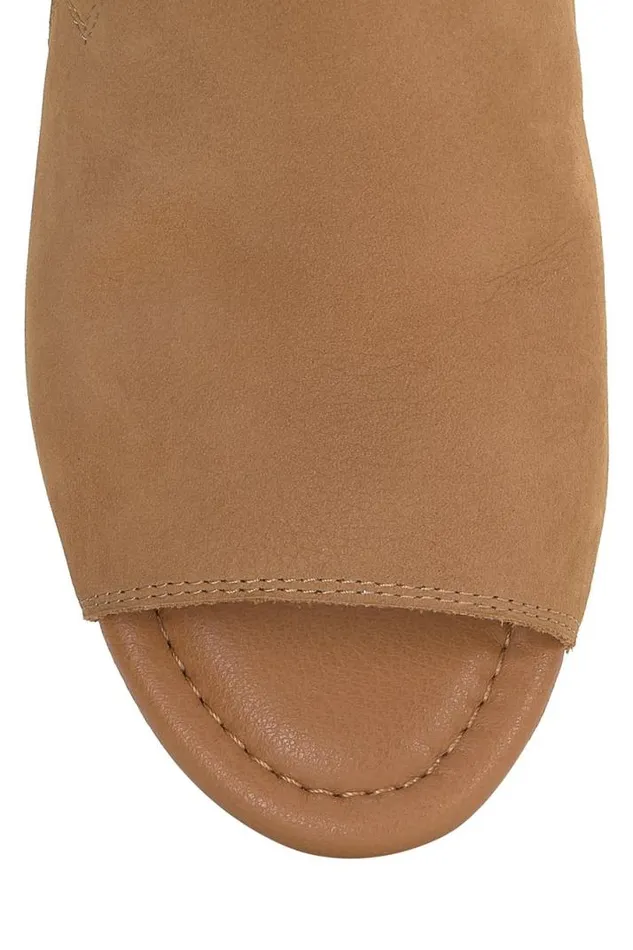 Women Lucky Brand Shoes Movisa Wedge Medium Dark Beige