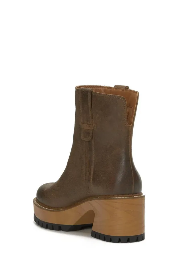 Women Lucky Brand Shoes Rhoslyn Lug Boot Open Brownrust
