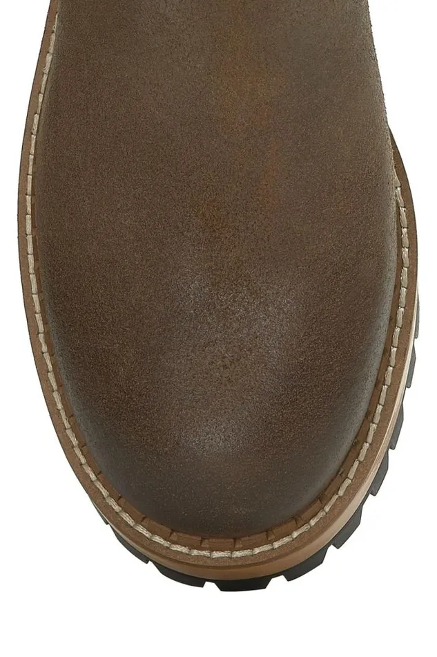 Women Lucky Brand Shoes Rhoslyn Lug Boot Open Brownrust