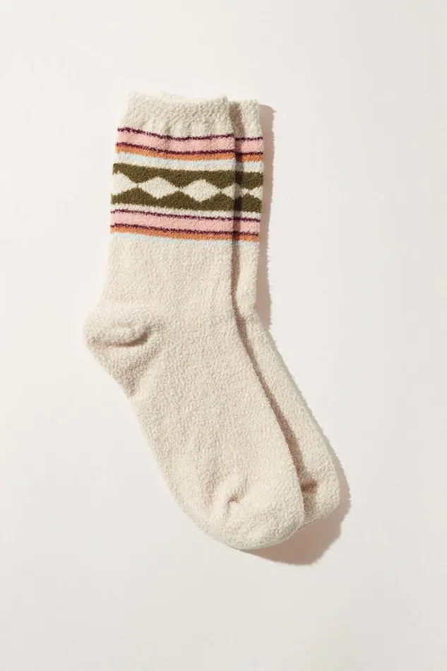 Women Lucky Brand Socks Fair Isle Fuzzy Sock Multi