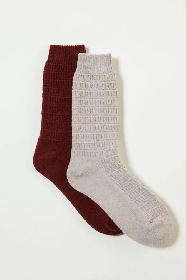Women Lucky Brand Socks Solid Chenille Sock Pack Multi