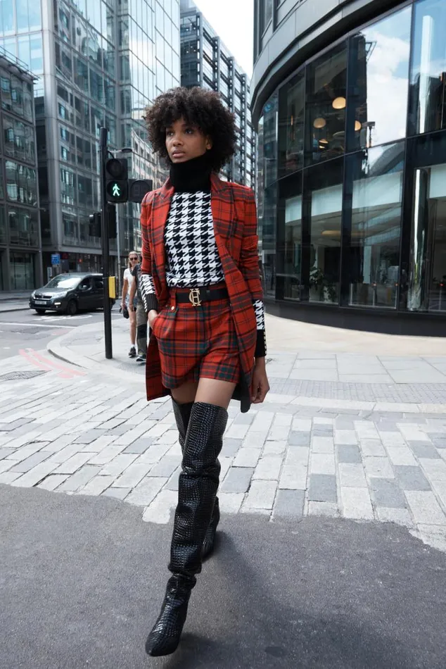 Women Luxe Tailored Short Red Tartan Holland Cooper Tailoring Women Luxe Tailored Short Red Tartan Holland Cooper Tailoring