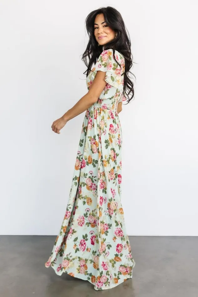Women Lynlee Metallic Maxi Dress Sage Pink Baltic Born The Guest Edit Women Lynlee Metallic Maxi Dress Sage Pink Baltic Born The Guest Edit