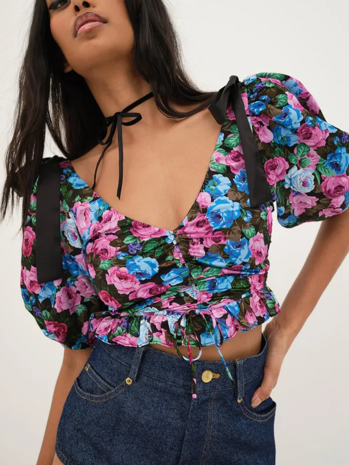Women Maggie Top Blue For Love and Lemons Tops