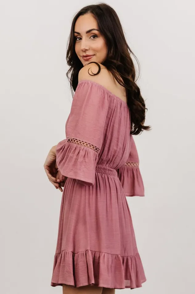 Women Magnolia Off Shoulder Mini Dress Rose Baltic Born Short Dresses Women Magnolia Off Shoulder Mini Dress Rose Baltic Born Short Dresses