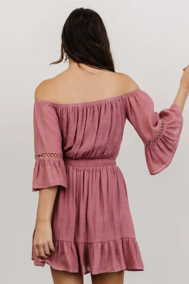 Women Magnolia Off Shoulder Mini Dress Rose Baltic Born Short Dresses Women Magnolia Off Shoulder Mini Dress Rose Baltic Born Short Dresses