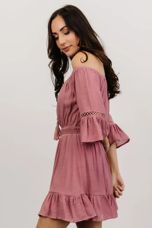 Women Magnolia Off Shoulder Mini Dress Rose Baltic Born Short Dresses Women Magnolia Off Shoulder Mini Dress Rose Baltic Born Short Dresses