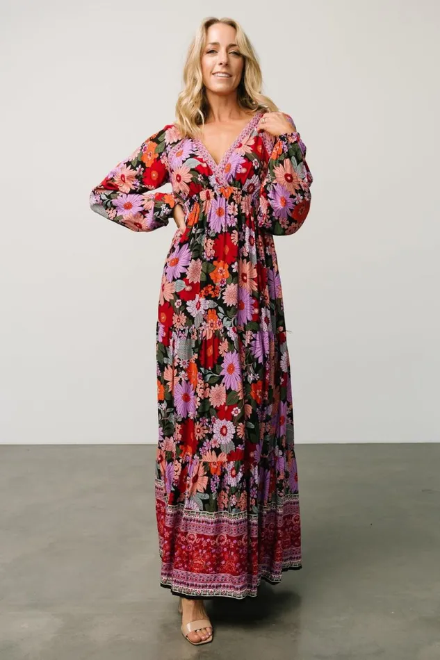 Women Malena Maxi Dress Black Multi Baltic Born Maxi Dresses Women Malena Maxi Dress Black Multi Baltic Born Maxi Dresses