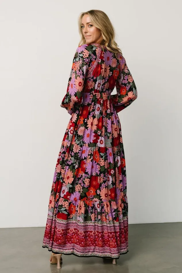 Women Malena Maxi Dress Black Multi Baltic Born Maxi Dresses Women Malena Maxi Dress Black Multi Baltic Born Maxi Dresses