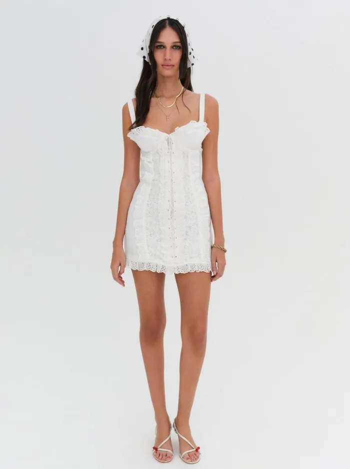 Women Mandy Mini Dress White For Love and Lemons Dresses