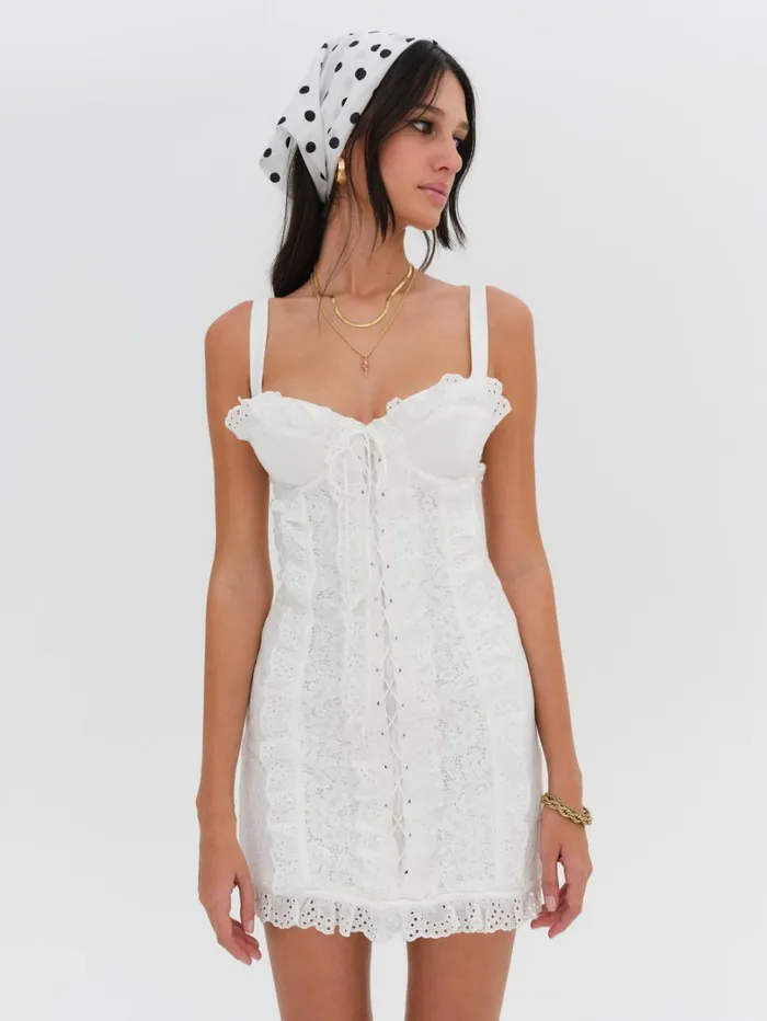 Women Mandy Mini Dress White For Love and Lemons Dresses Women Mandy Mini Dress White For Love and Lemons Dresses