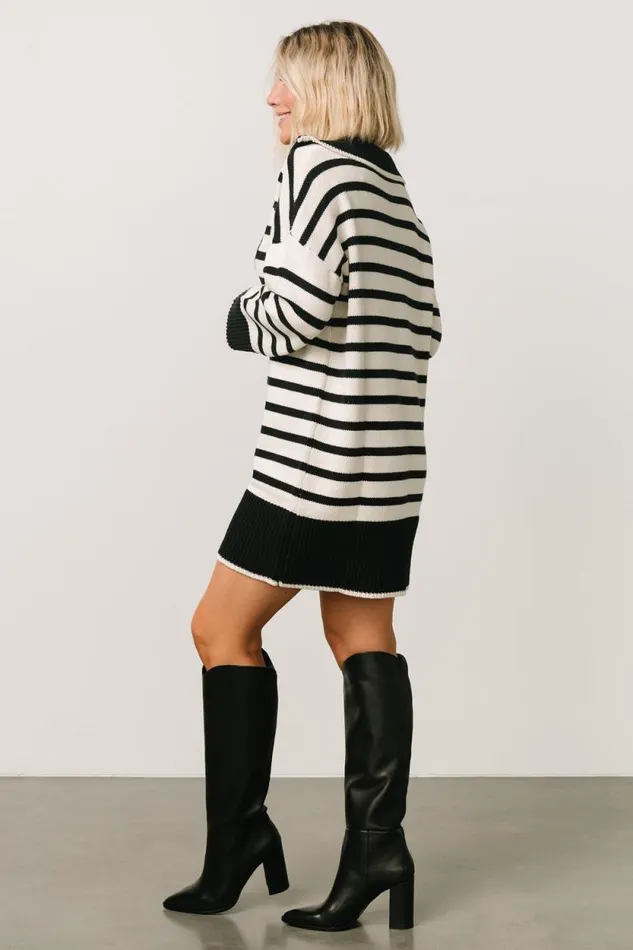 Women Manon Sweater Dress Black Stripe Baltic Born Short Dresses