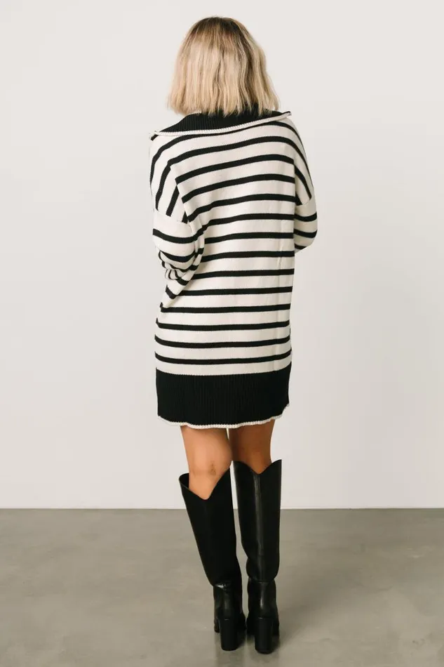 Women Manon Sweater Dress Black Stripe Baltic Born Short Dresses