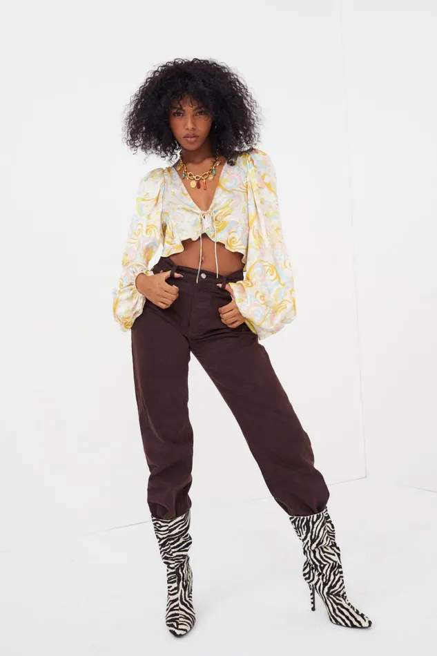 Women Marcia Crop Top Yellow For Love and Lemons Tops Women Marcia Crop Top Yellow For Love and Lemons Tops