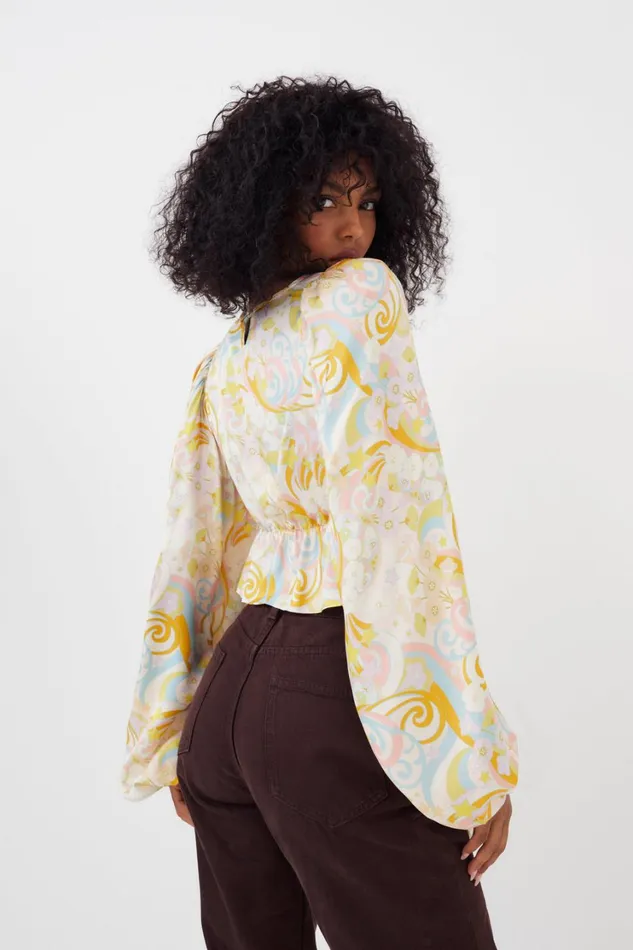 Women Marcia Crop Top Yellow For Love and Lemons Tops Women Marcia Crop Top Yellow For Love and Lemons Tops
